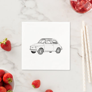 Guardanapo De Papel Desenho de Lápis de Mini Carros Preto e Branco Fia