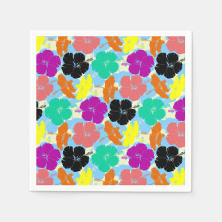 Guardanapo De Papel desenho de padrões de flores coloridas