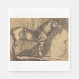 Guardanapo De Papel Desenho de um Pony (por Paul-Albert Besnard)