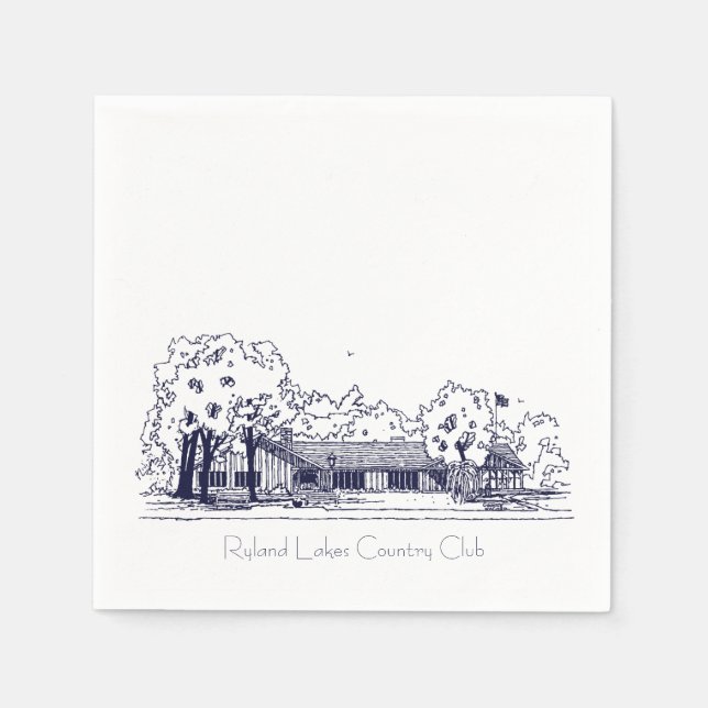 Guardanapo De Papel Desenho do Clubhouse RLCC - 3 Papel de Ply Napkin (Frente)