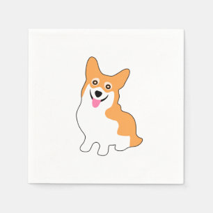 Guardanapo De Papel Desenho do Corgi