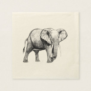 Guardanapo De Papel Desenho do elefante africano