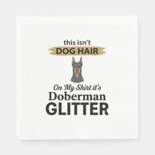 Guardanapo De Papel Desenho Vintage Amante de Cão Doberman Brilhante_1