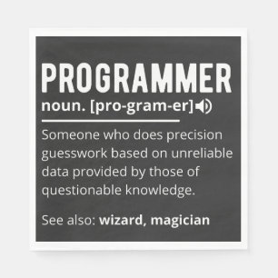 Guardanapo De Papel Desenvolvedor de código do programador engraçado