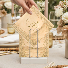 Guardanapo De Papel Desert Botanical Neutral Florals Baby Shower