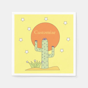 Guardanapo De Papel Desert Cactus Sun Thunder_Cove