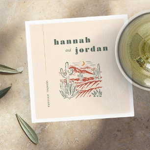 Guardanapo De Papel Desert Cactus Wedding Napkins