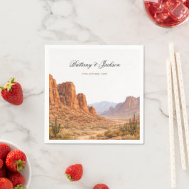Guardanapo De Papel Desert Mountain Landscape Southwestern Wedding