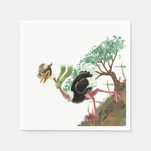 Guardanapo De Papel Desert Ostrich Runner (Frente)