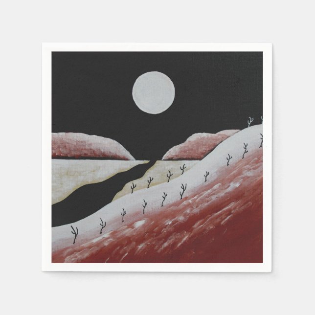 Guardanapo De Papel Deserto de Arte Folclórica de arizonas (Frente)