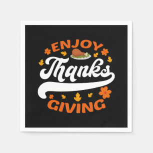 Guardanapo De Papel desfrutar comida thanksgiving peru agradecido