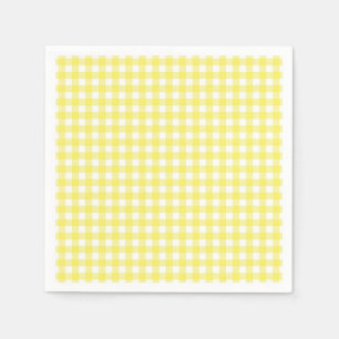 Guardanapo De Papel Design amarelo e branco do guingão