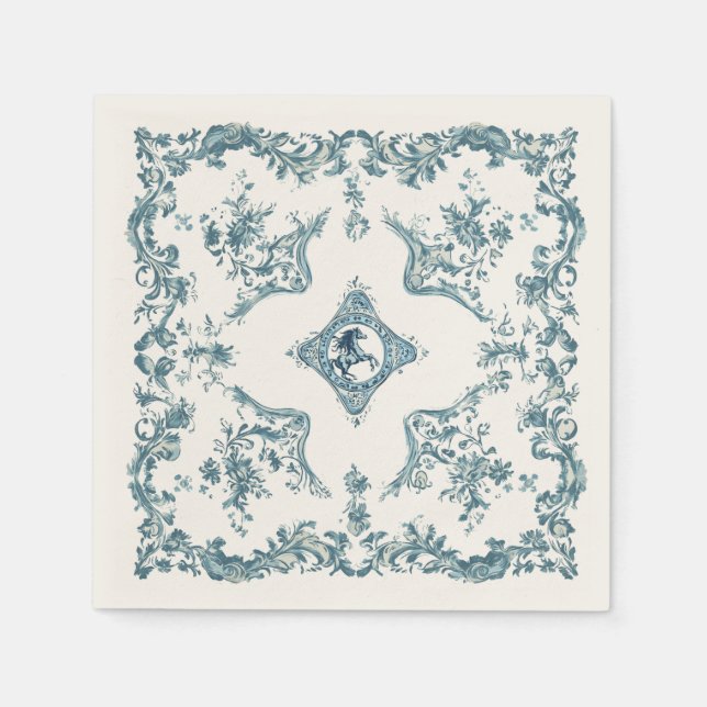 Guardanapo De Papel Design Cavalo do Tubarão Ocidental de Jouy Bandana (Frente)