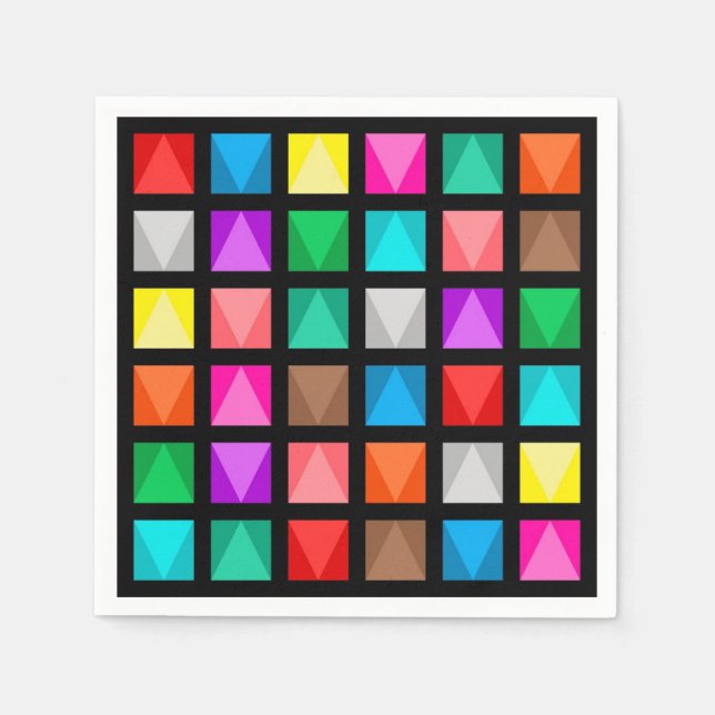 Guardanapo De Papel Design colorido (Frente)