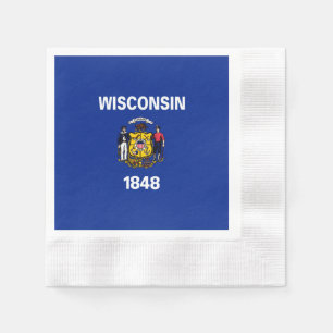 Guardanapo De Papel Design da bandeira do estado de Wisconsin