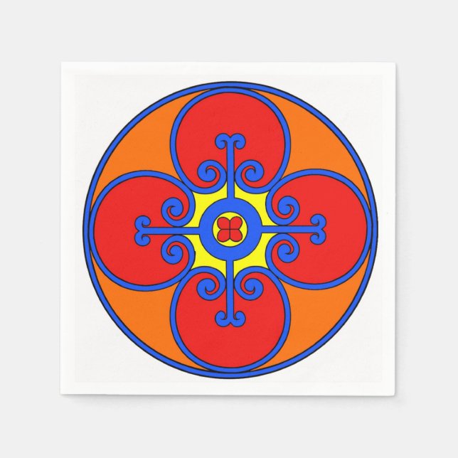 Guardanapo De Papel Design da Sicília Mediterrânica (Frente)