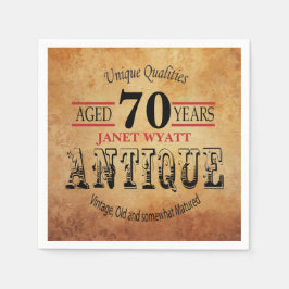 Guardanapo De Papel Design de Aniversário Antiquado 70