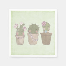 Design de Aquarela Smiling Cactus Trio