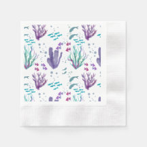 Design de Aquarelas de Peixes e Corais