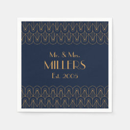 Guardanapo De Papel Design de Arte Geométrica do Ouro Elegante