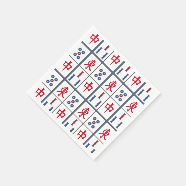 Guardanapo De Papel Design de Azulejos de jogos Mahjong