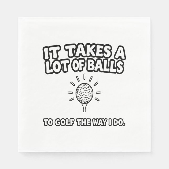 Guardanapo De Papel Design de Camisa T do Golf Lover (Frente)