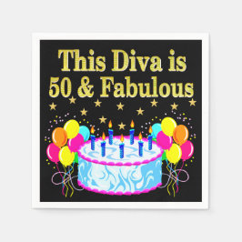 Guardanapo De Papel Design DE CELEBRAÇÃO FABULOSA DO 50º PARTIDO