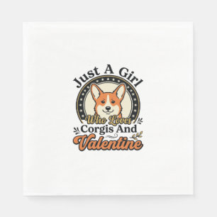 Guardanapo De Papel Design de Corgi no Dia dos Namorados para Amantes