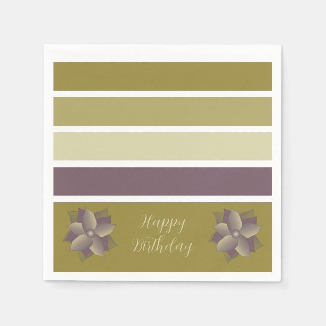 Guardanapo De Papel Design de faixa larga (Frente)