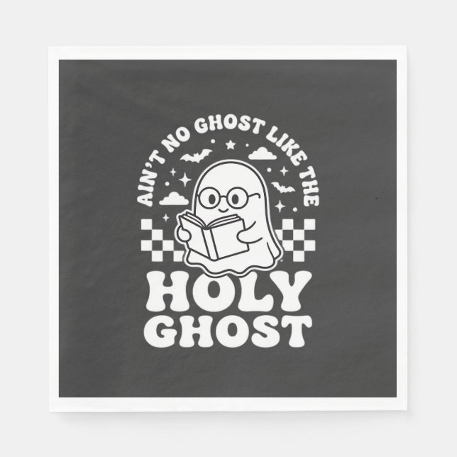 Guardanapo De Papel Design de Fantasma de Halloween Retrô Espírito San (Frente)