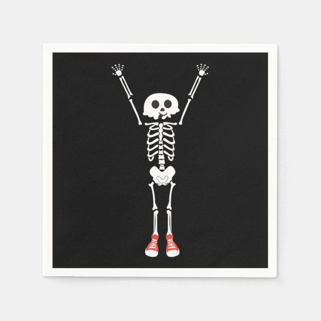 Guardanapo De Papel Design de Halloween legal Skeleton (Frente)