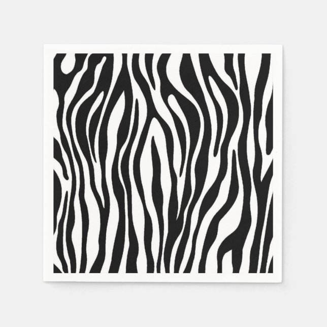 Guardanapo De Papel Design de Impressão Zebra (Frente)