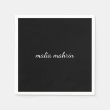 Design de Letra Cursiva Monograma Preto Moderno