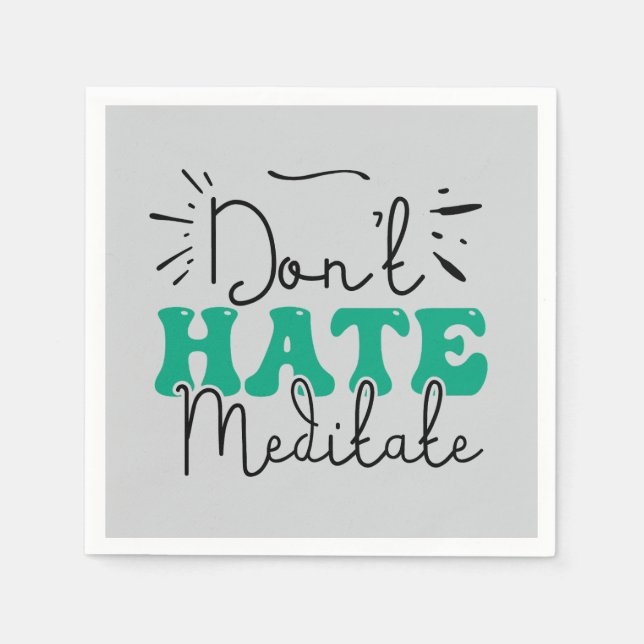 Guardanapo De Papel Design de Mensagem Não Odeio (Frente)