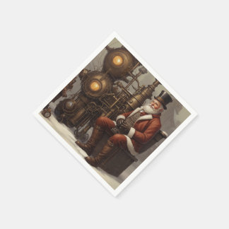 Guardanapo De Papel Design de Natal Santa Claus Steampunk