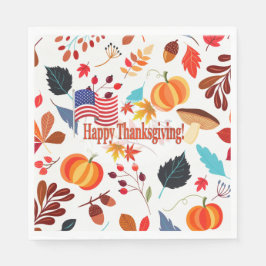 Guardanapo De Papel Design de outono com Celebração de Ação de Graças