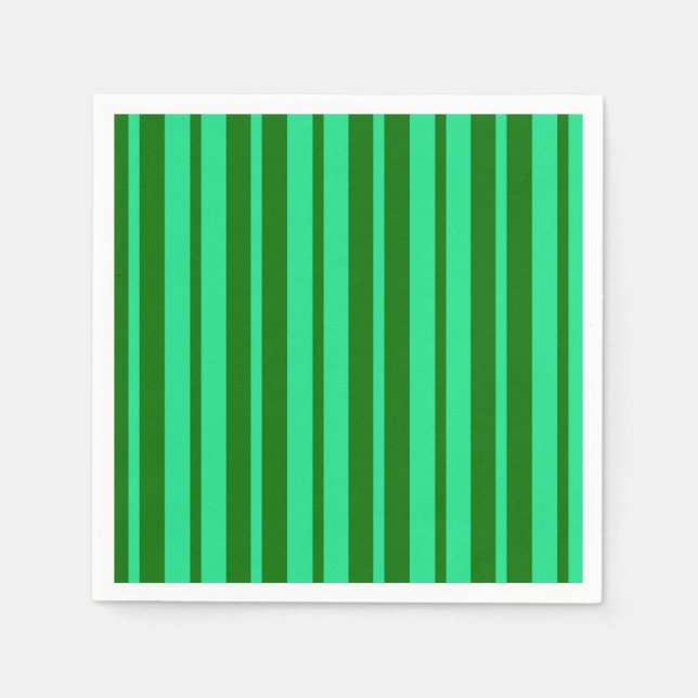Guardanapo De Papel Design de padrão de faixa verde Na moda verde-bran (Frente)