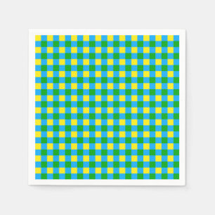 Guardanapo De Papel Design de Padrão de Xadrez de Verificação Amarelo
