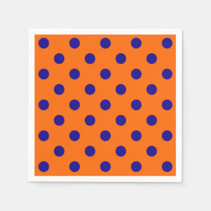 Guardanapo De Papel Design de Padrão do Blue On Orange Bolinhas