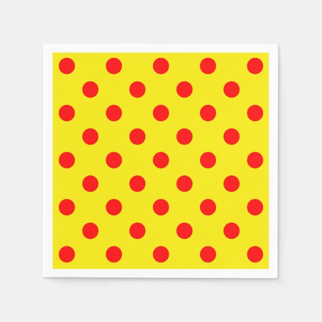 Guardanapo De Papel Design de Padrão do Bolinhas Amarelo (Frente)
