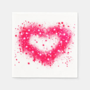 Guardanapo De Papel design de pintura rosada a rosa com spray de grafi