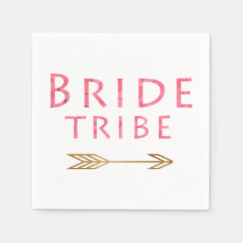 Guardanapo De Papel design de seta dourada cor-de-rosa giro