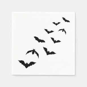 Guardanapo De Papel Design de Silhouette Bats de Black Simples