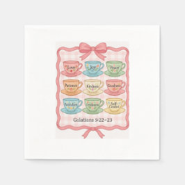 Guardanapo De Papel Design de xícara de chá rosa