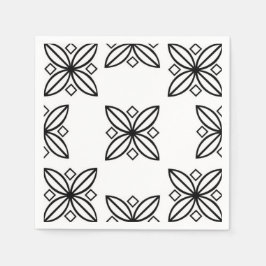 Guardanapo De Papel Design do abstrato preto e branco