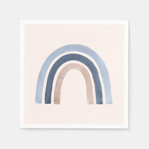 Guardanapo De Papel Design do Arco-Íris Azul e Pêssego