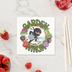 Guardanapo De Papel Design do Ninja do Jardim - Gráfico Divertido de J