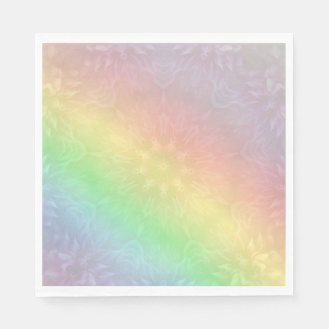 Guardanapo De Papel Design do Rainbow Pastel Mandala (Frente)