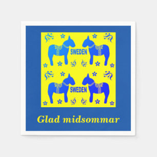 Guardanapo De Papel design escandinavo, midsommar contente