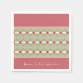 Guardanapo De Papel Design Floral Rosa